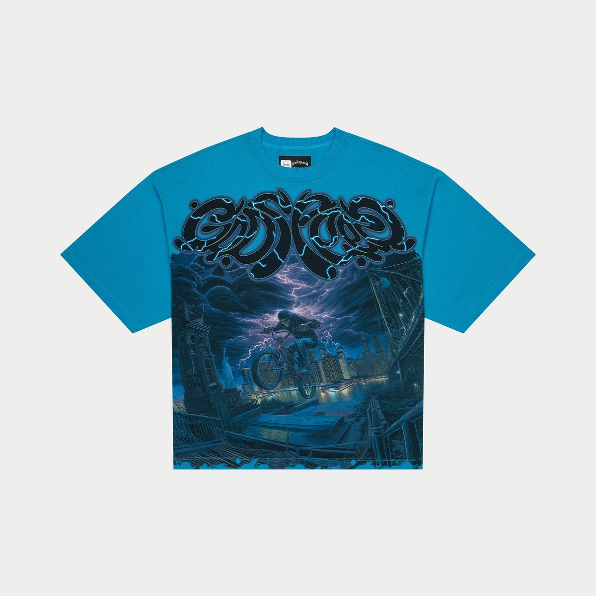 GODSPEED B.M.X TEE (CAROLINA BLUE)