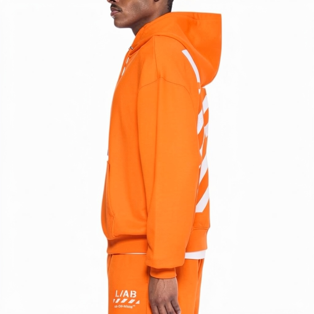 L/AB Off-White 'Core Diagonal' HOODIE (ORANGE TIGER)