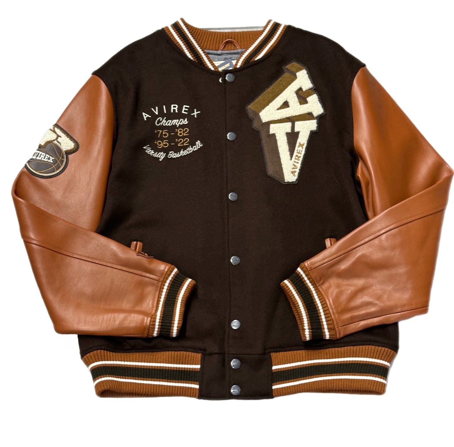AVIREX TEAM EAGLE WOOL LEATHER VARSITY (AVF222O13) CHOCOLATE/CHOCOLAT