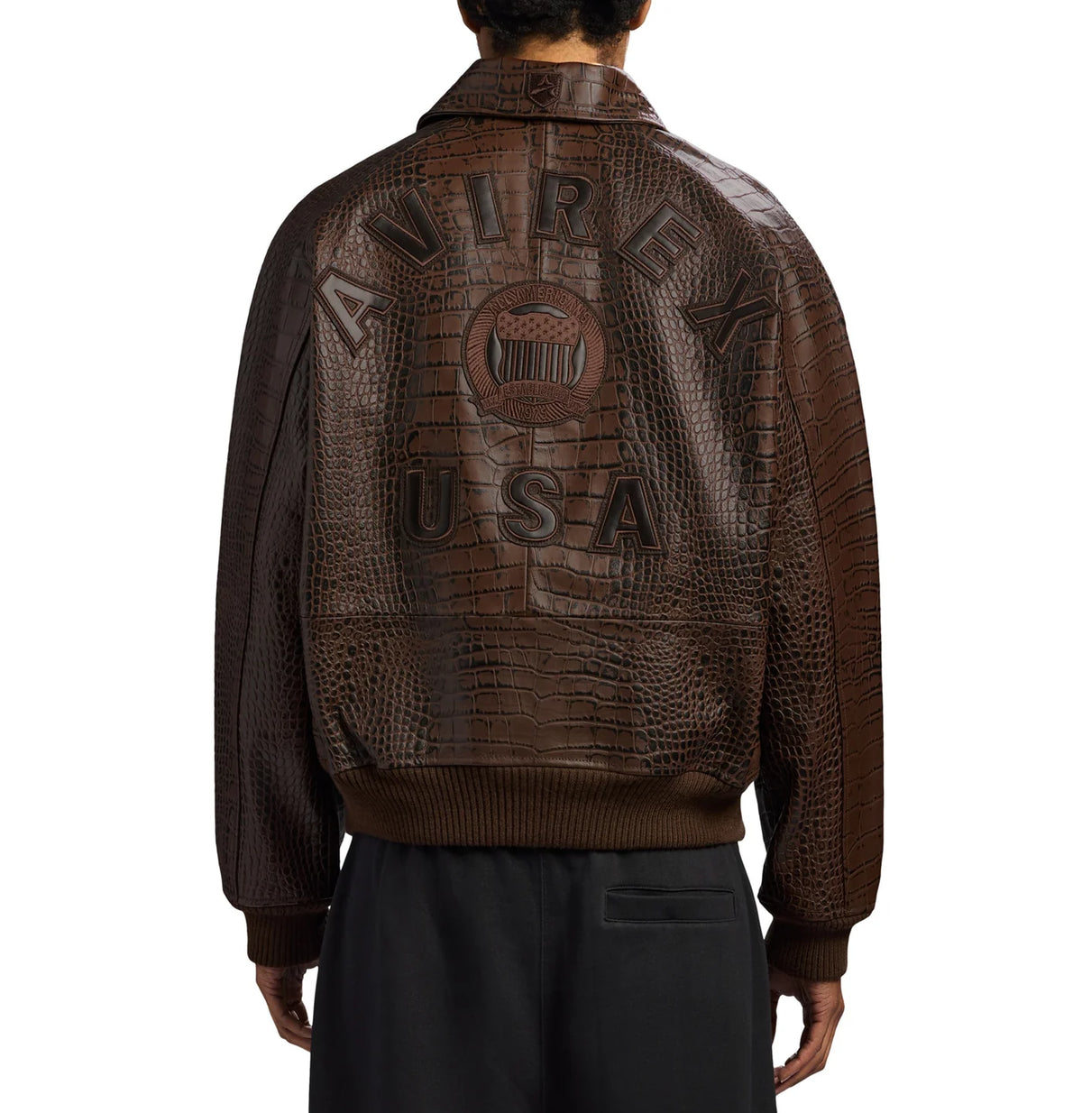 AVIREX LIMITED EDITION CROC ICON JACKET | ESPRESSO