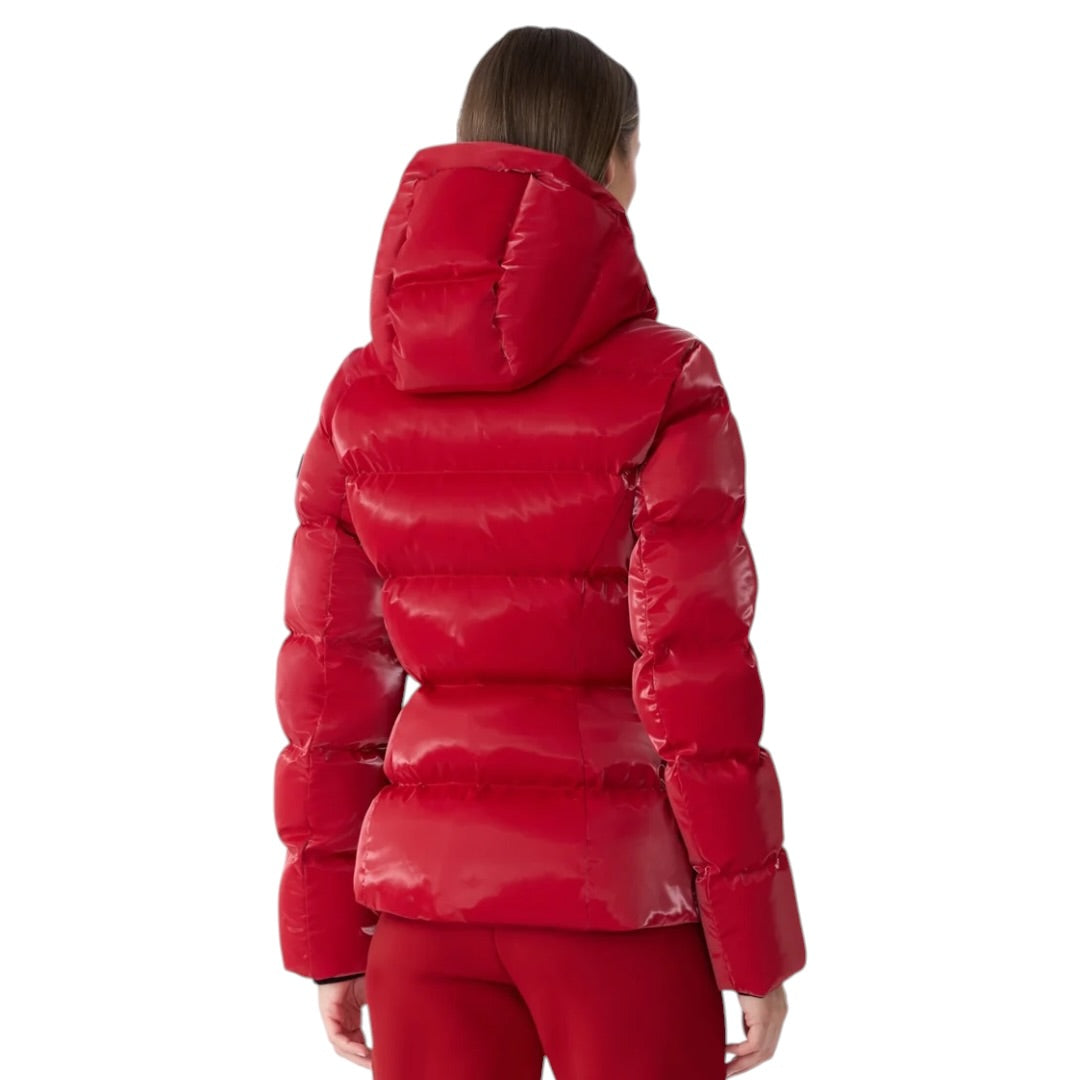MACKAGE MADALYN-GLO HIGH-GLOSS DOWN JACKET| DARK RED