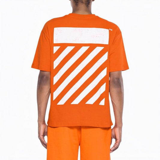 L/AB Off-White ‘Diagonal Oversized’ T Shirt (ORANGE TIGER)