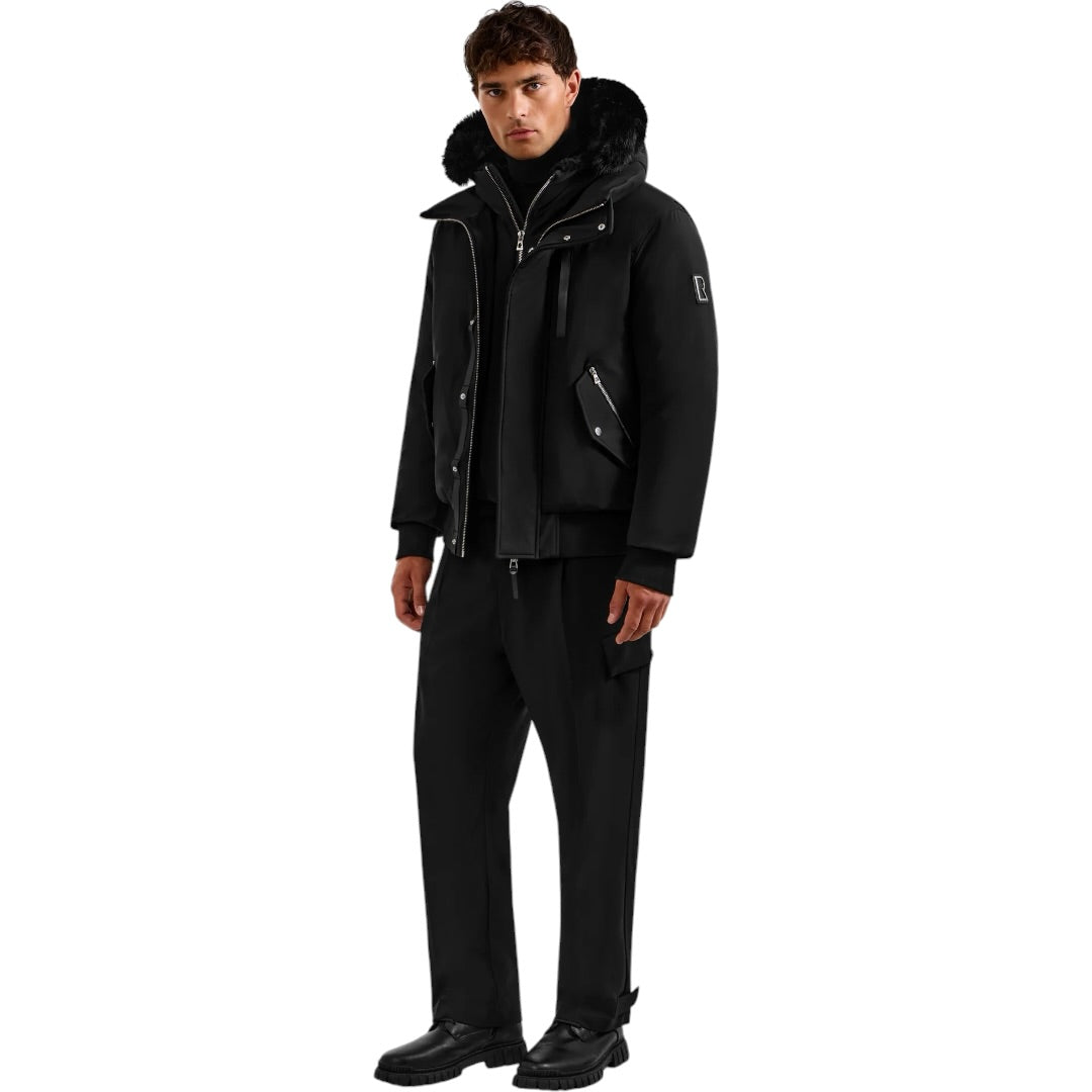 RUDSAK Rocky Down Bomber with Fur| BLACK