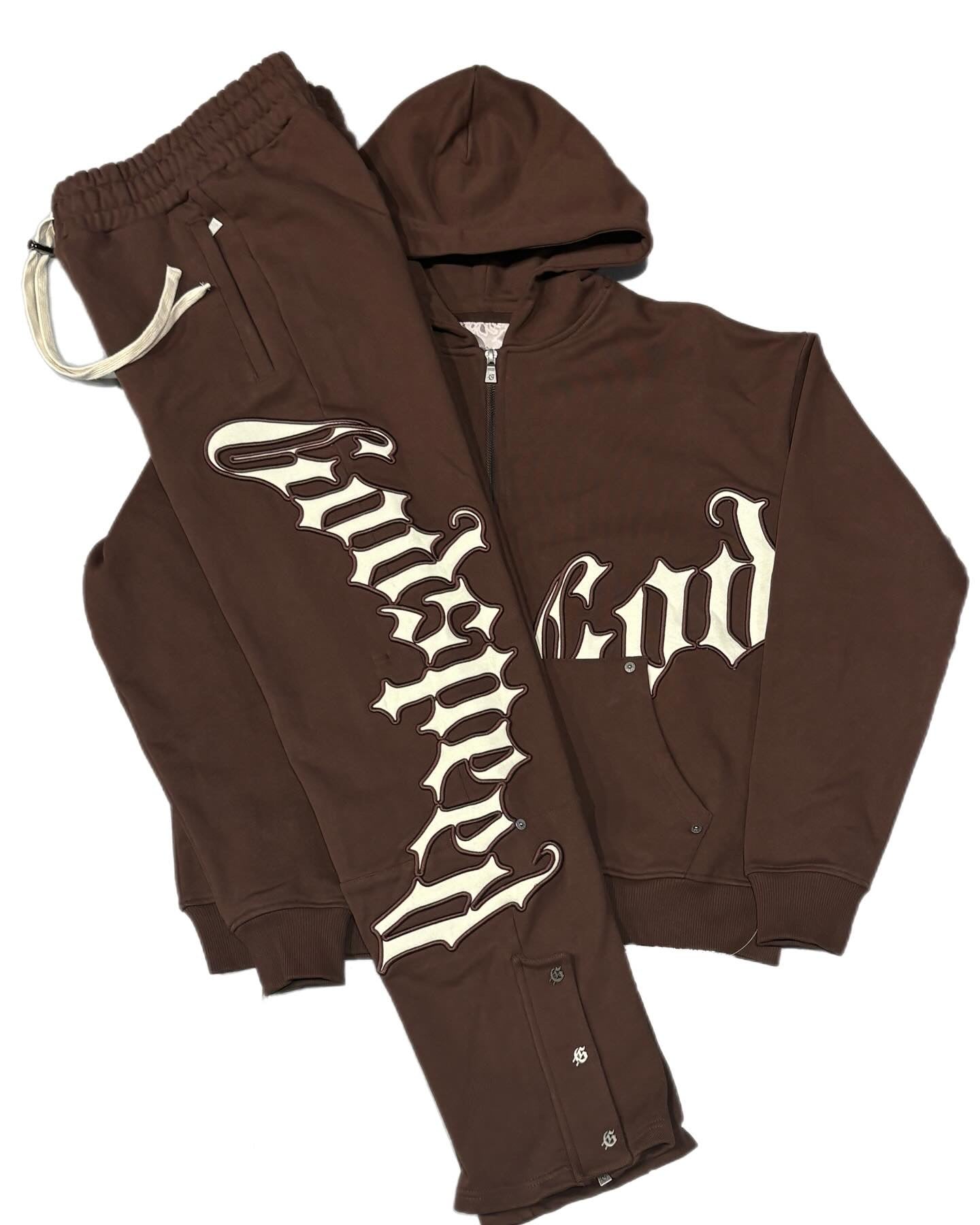 GODSPEED VINTAGE FULLSET SWEATSUIT BRWN/CRM