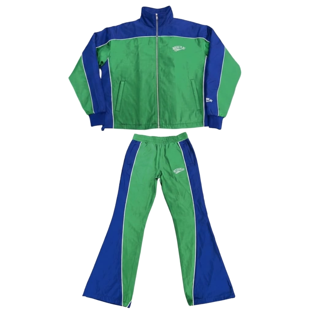RoughPlay 'NYLON' TRACKSUIT SET|GREEN/BLUE