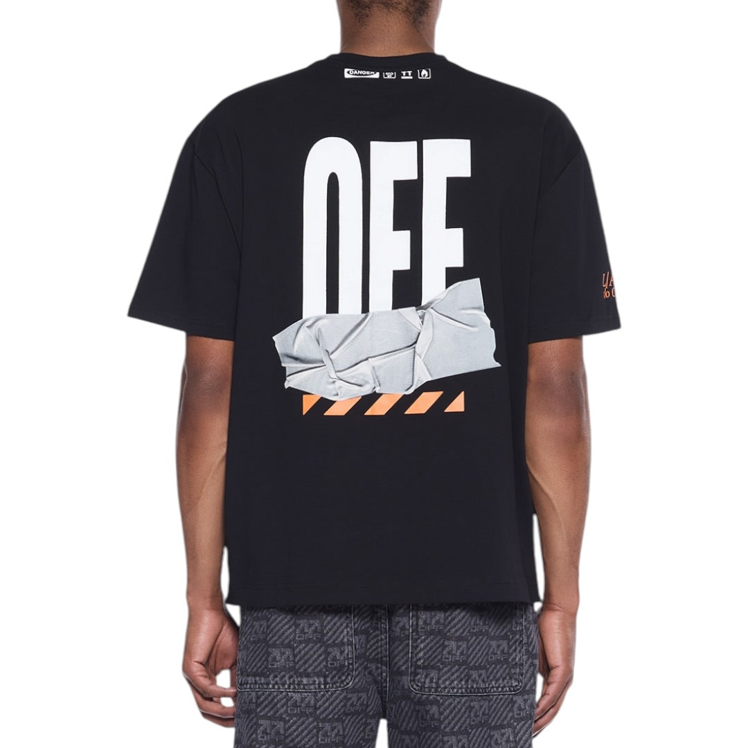 L/AB Off-White 'Off Active Duct Tape' T SHIRT (BLACK)