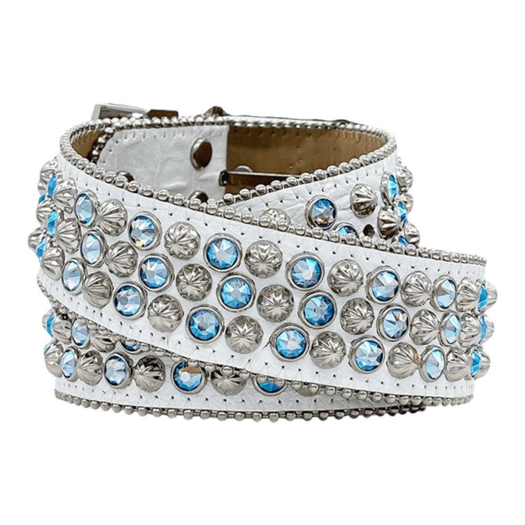 B.B. SIMON LAVASAN BELT(WHT LIGHT SAPPHIRE)