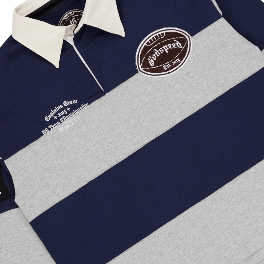 GODSPEED 'FIELD RUGBY' SHIRT(NAVY/HEATHER)