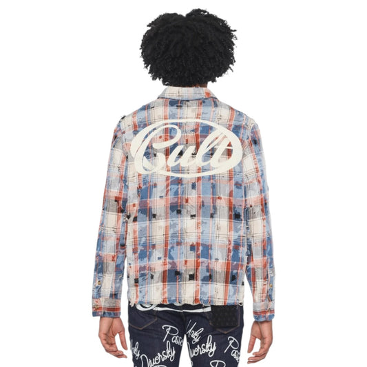 CULT 'L/S VINTAGE EMBROIDERED' BUTTON UP (HARVEST PLAID)