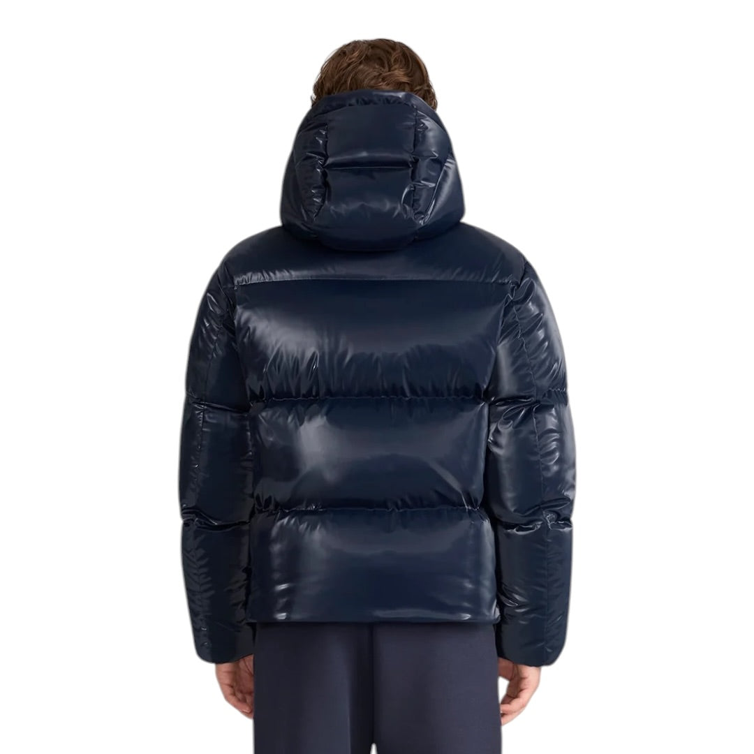 MACKAGE KENT-GLO HIGH GLOSS DOWN JACKET W/HOOD| MARINE BLUE
