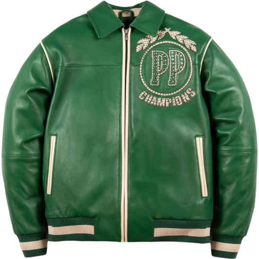PELLE PELLE 'CHAMPIONS' LEATHER JACKET(GREEN)