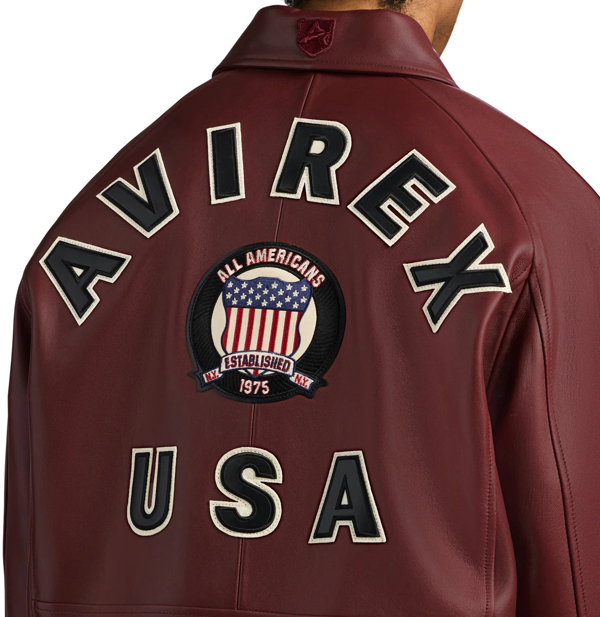 AVIREX FASHION ICON LEATHER JACKET |OXBLOOD