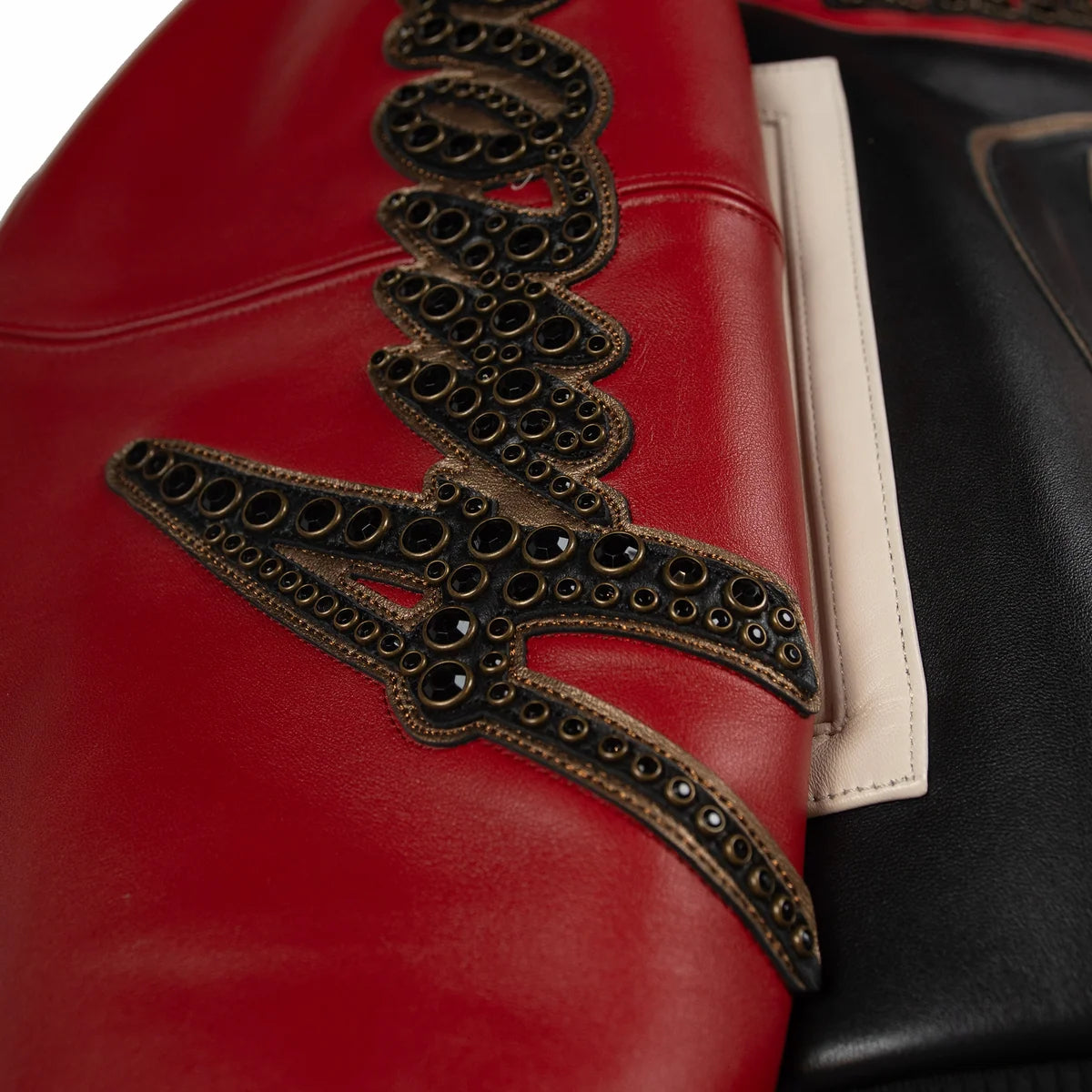 PELLE PELLE 'DAYTONA SPECIAL' LEATHER JACKET| RED/GREEN