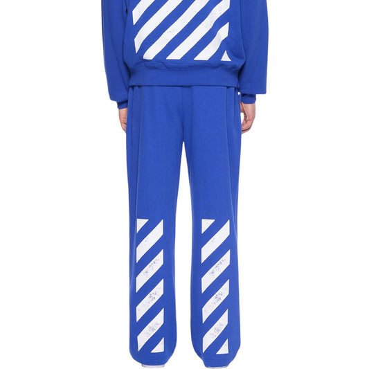 L/AB Off-White 'Core Diagonal' RELAXED SWEATPANTS (COBALT BLUE)
