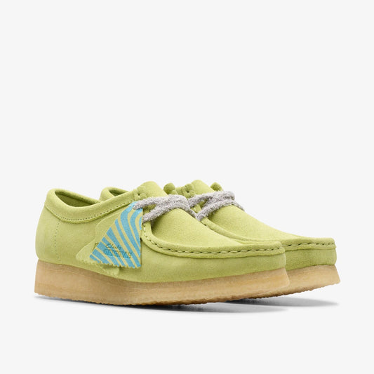 Clarks Women Wallabee Pale Lime Suede 26175670