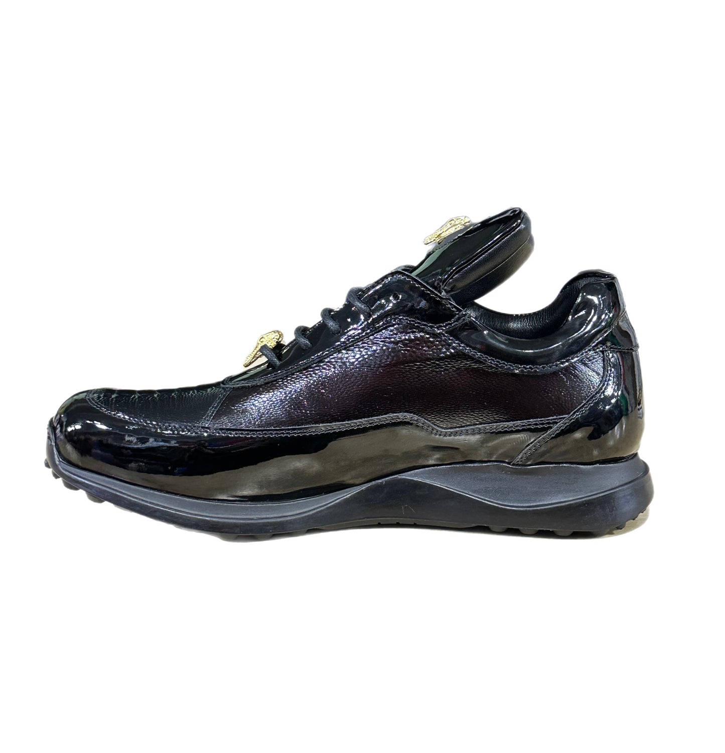 MAURI PATENT OSTRICH LEG (8601) BLACK