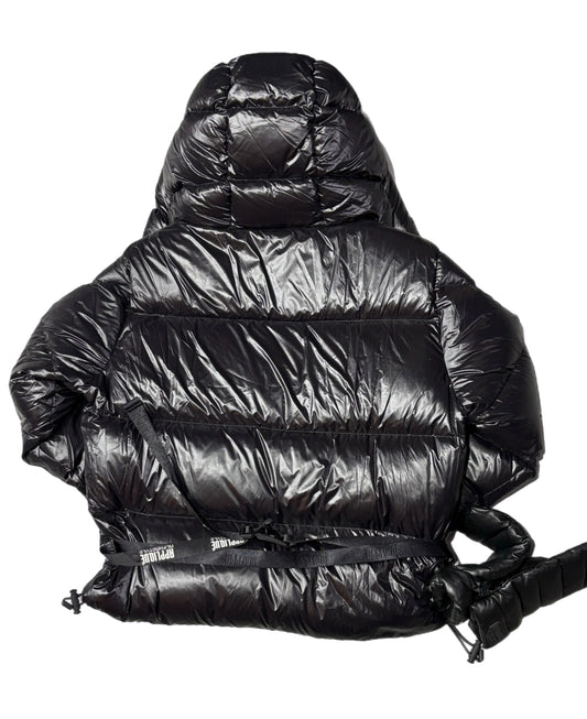 AFK-APQ-3094 ALPHASTYLE KUDU DOUBLE HOOD DOWN JACKET BLK