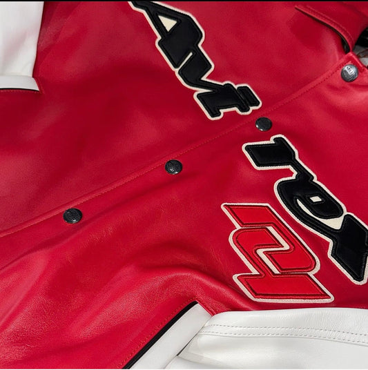 AVIREX VARSITY JACKET (AVS241O07) SALVAGE RED/RECUPERATION