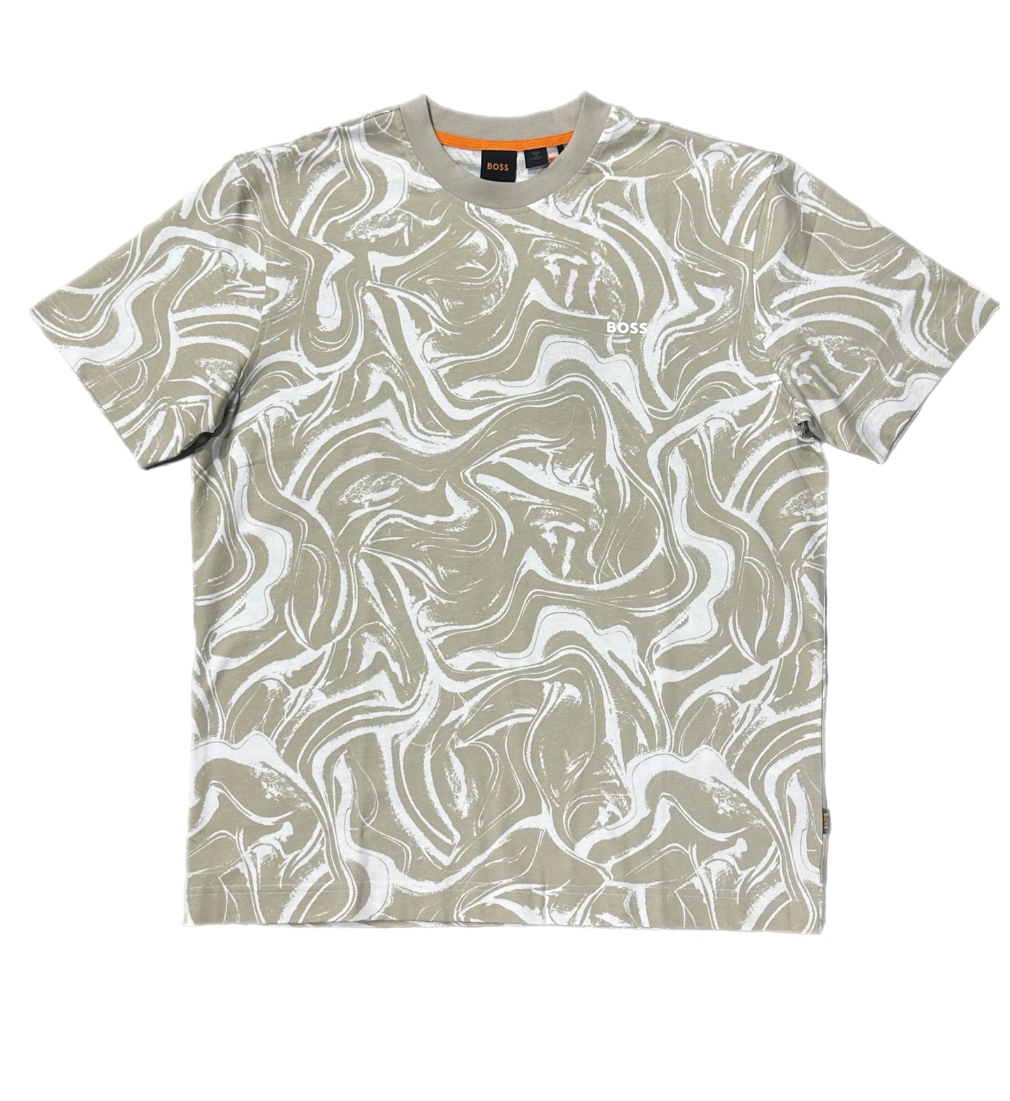 HUGO BOSS RELAXED FIT T-SHIRT (50511251)WAVE PRINT NAT