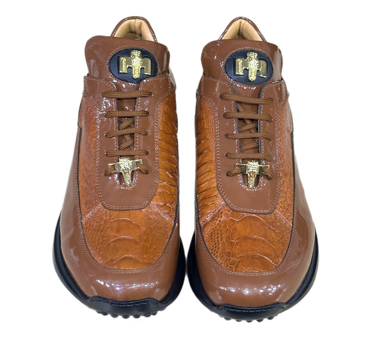 MAURI PATENT OSTRICH LEG (8601) COGNAC
