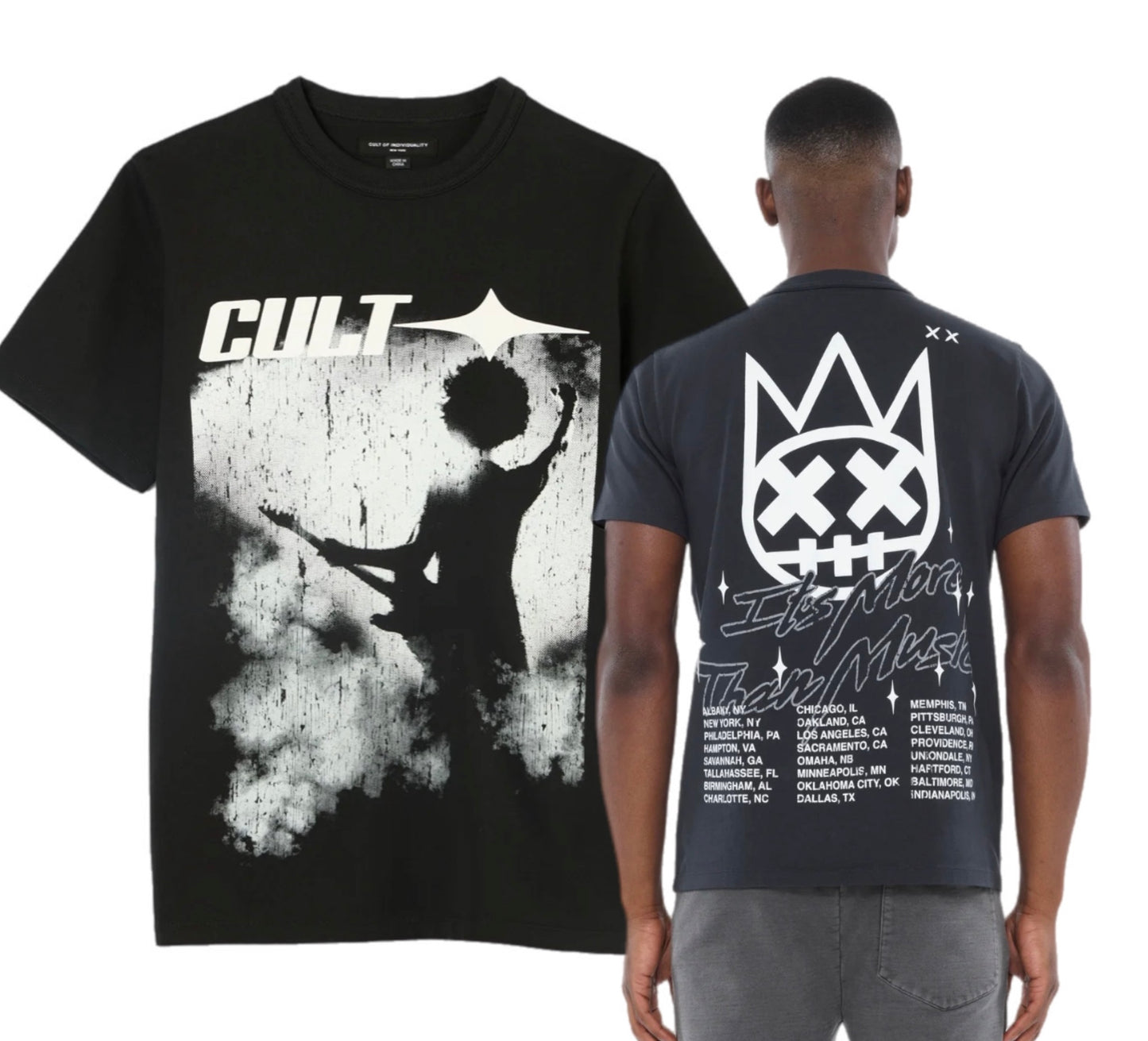 CULT OF INDIVIDUALITY 625A5-K49A SHORT SLEEVE TEE MORE THAN MUSIC STEEL