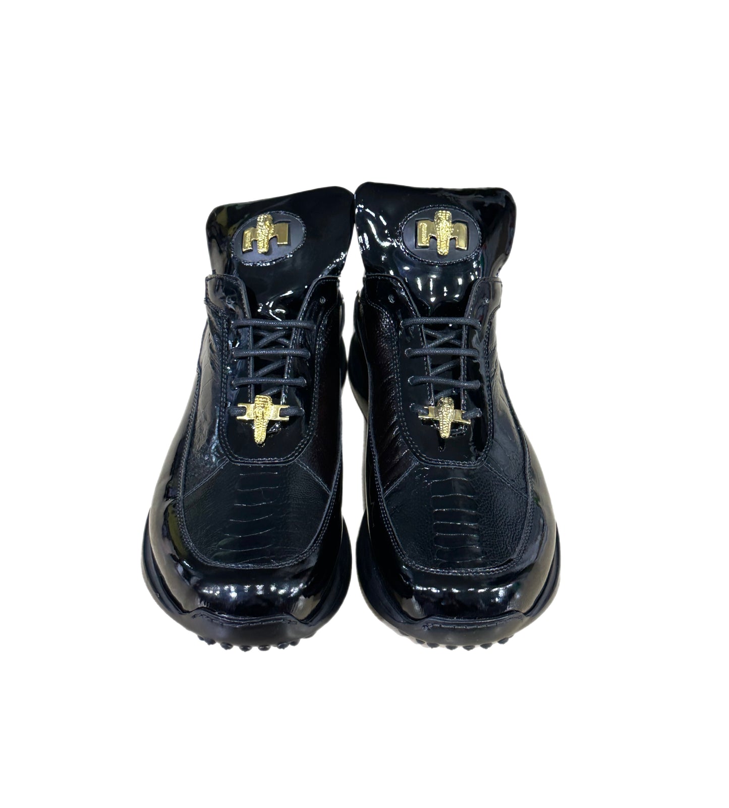 MAURI PATENT OSTRICH LEG (8601) BLACK