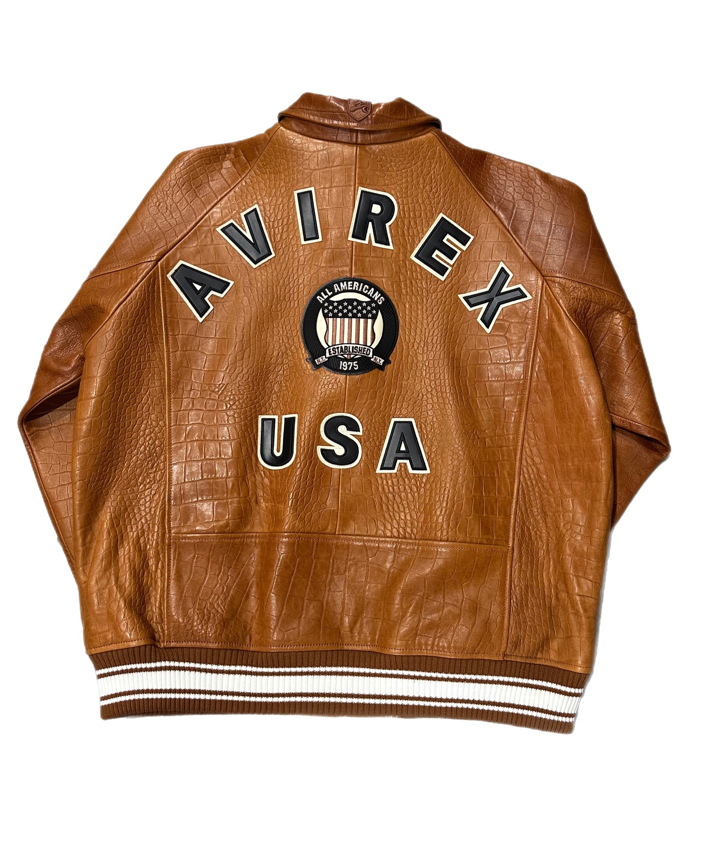 AVIREX LEATHER JACKET (AVF22O06) COGNAC/COGNAC
