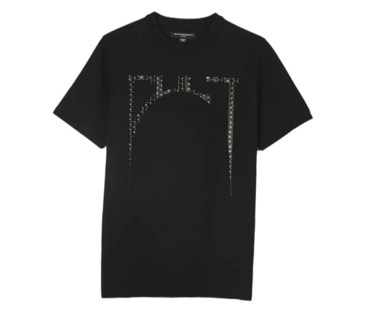 CULT OF INDIVIDUALITY  625A2-K48A SHORT SLEEVE CREW NECK TEE METAL LOGO BLK