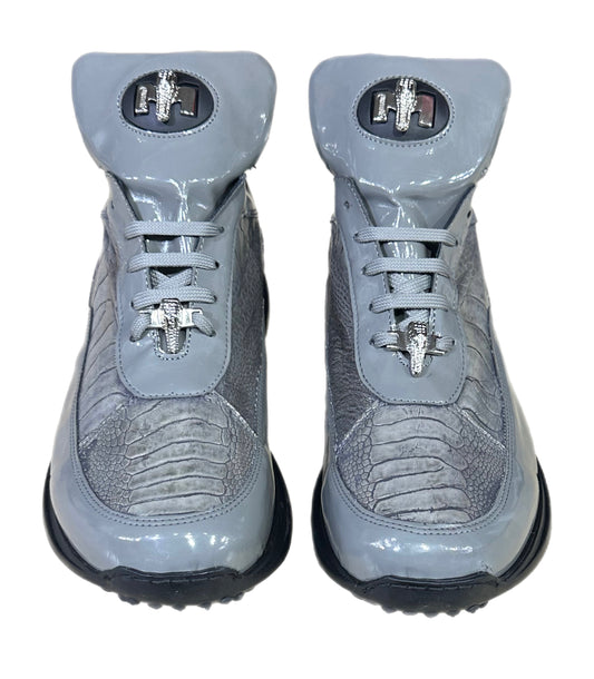 MAURI PATENT OSTRICH LEG (8601) GREY