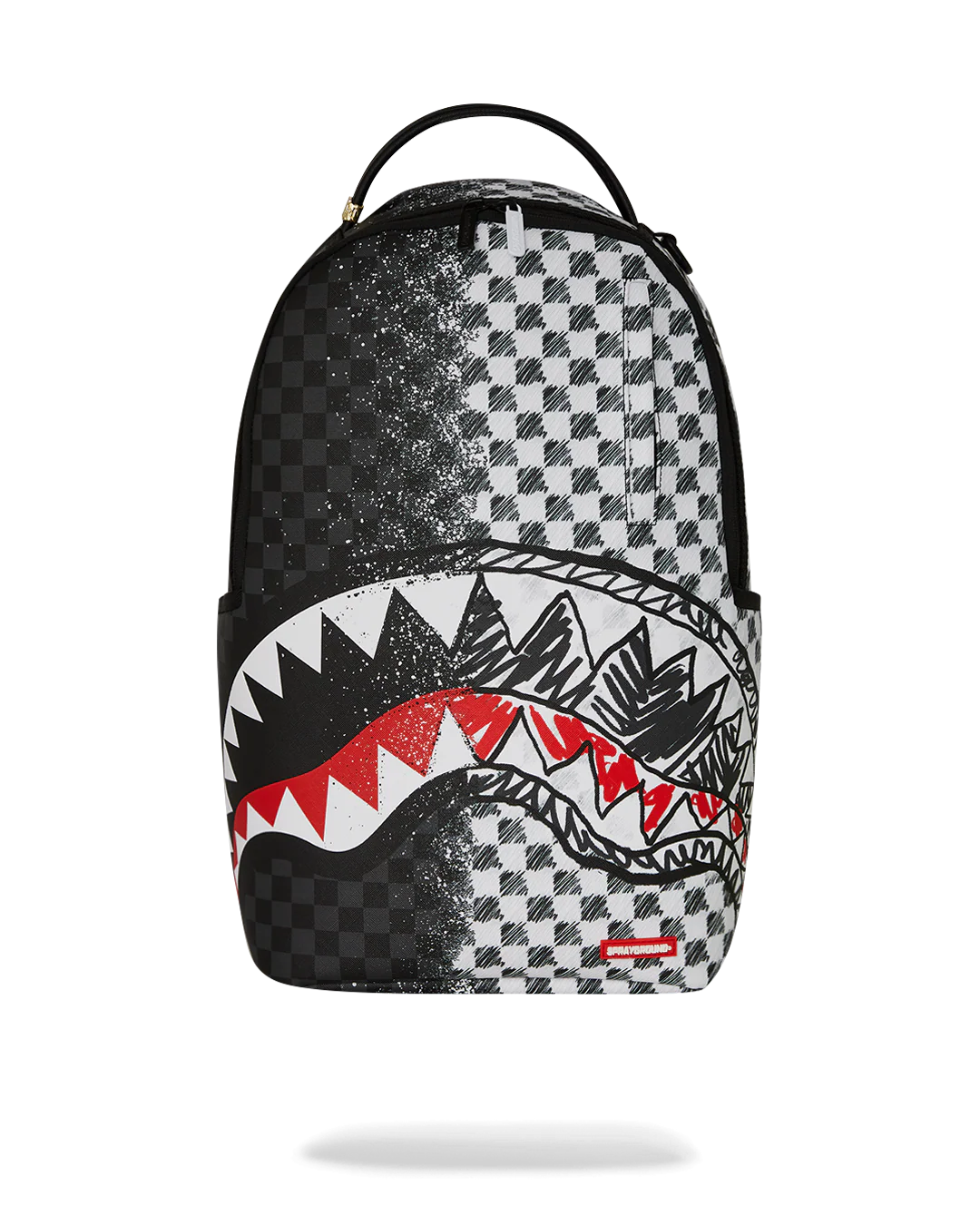 SPRAYGROUND GREY CHECK SCRIBBLE BACKPACK 910B7383MSZ