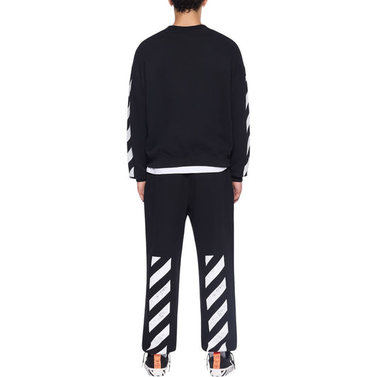 L/AB Off-White 'Diagonal' CREWNECK SWEATER (BLACK)