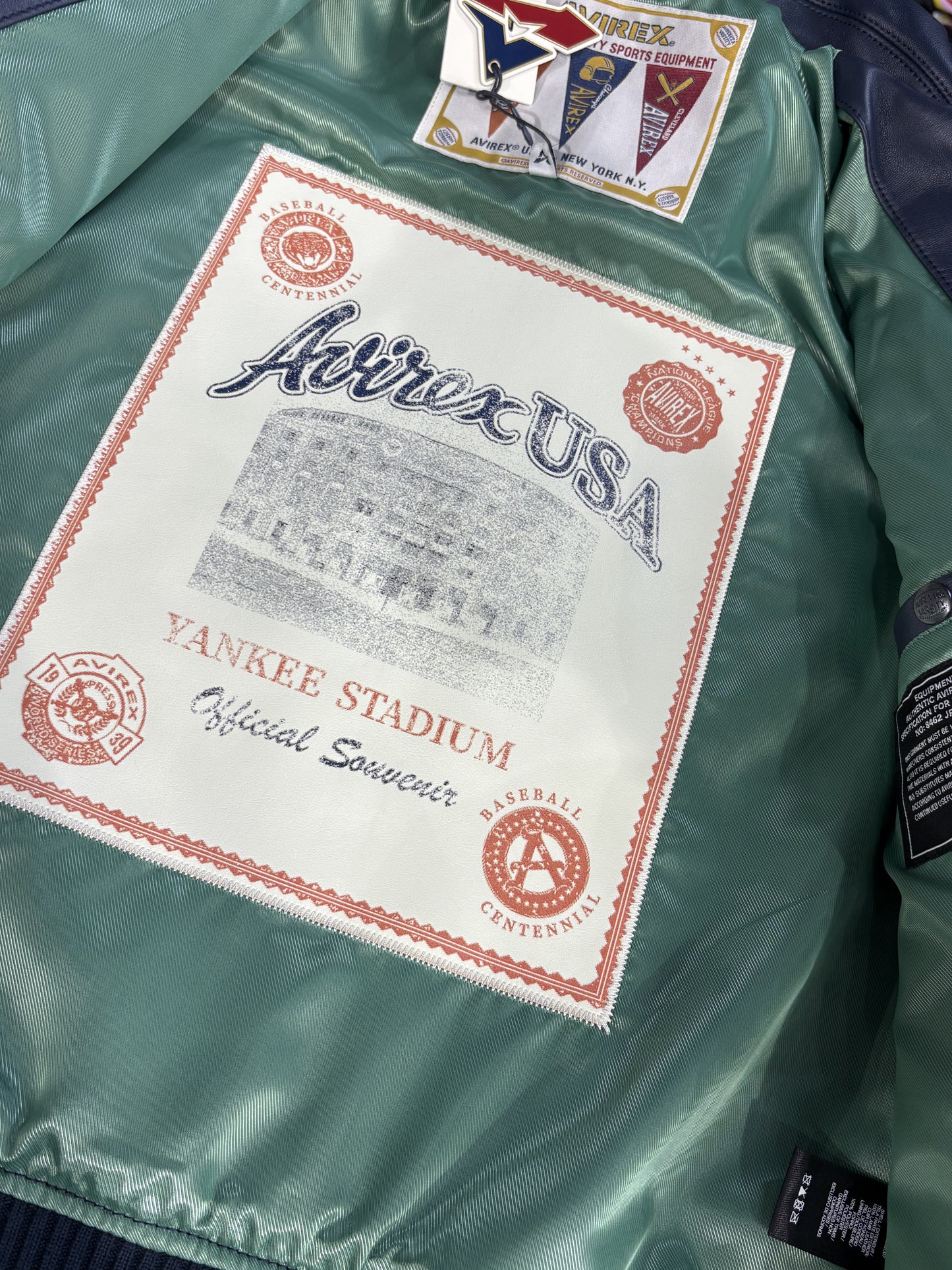AVIREX 44AVS252O07-417 AVIREX WORLD SERIES LEATHER NAVY