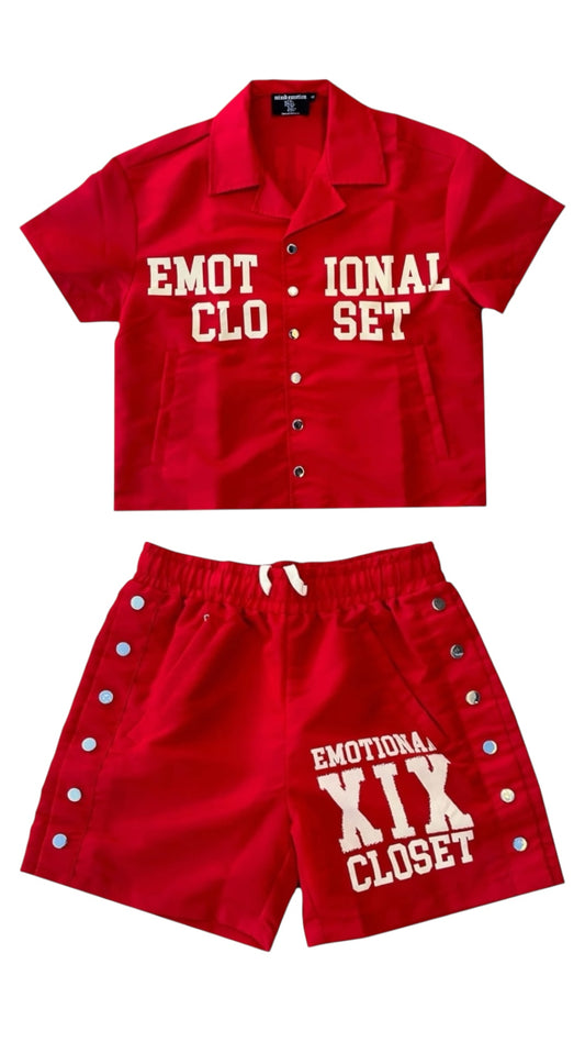 MIXED EMOTION 'BACKYARD' NYLON SHORT SET