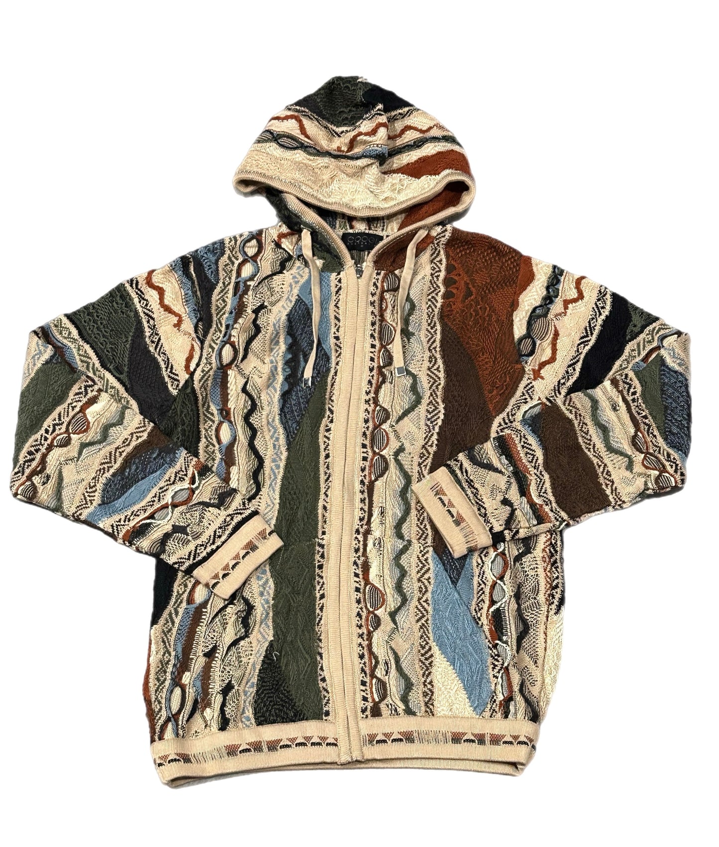 COOGI HOODIE MULTI C24202 BROWN/BEIGE