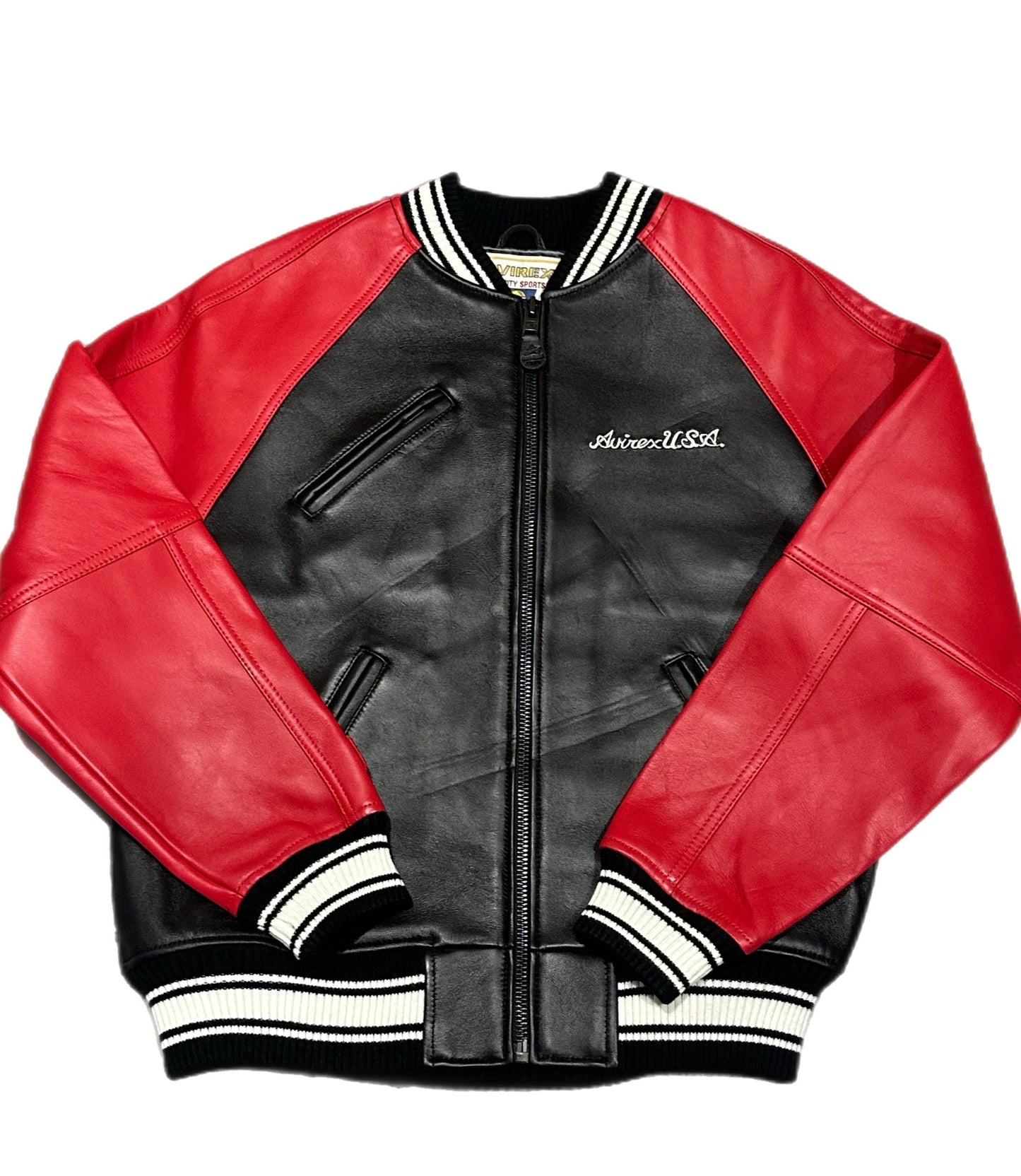 44AVF241O05 AVIREX VARSITY JACKECT 001/BLACK