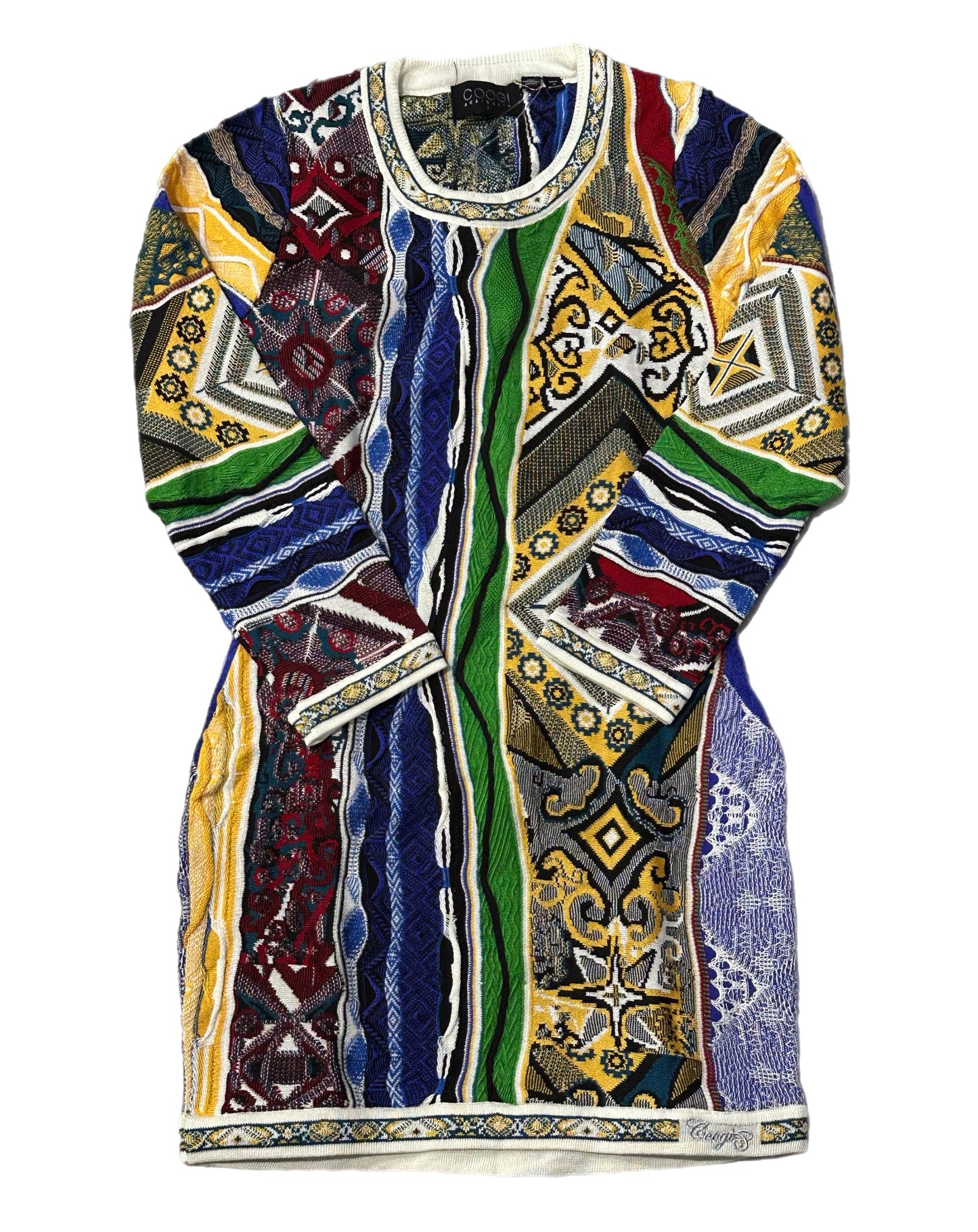 COOGI CL73001 OOGI SCOOP NECK OG SWEATER DRESS MULTI