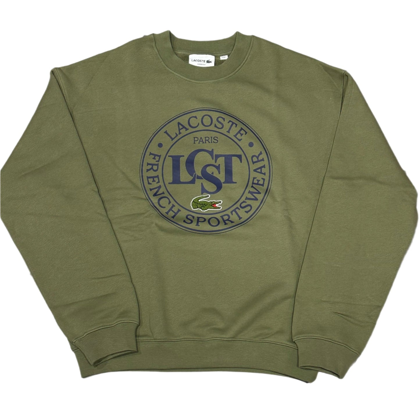 LACOSTE SH2897 LACOSTE SWEATSHIRT CREWNECK KHAKI GREEN BMY