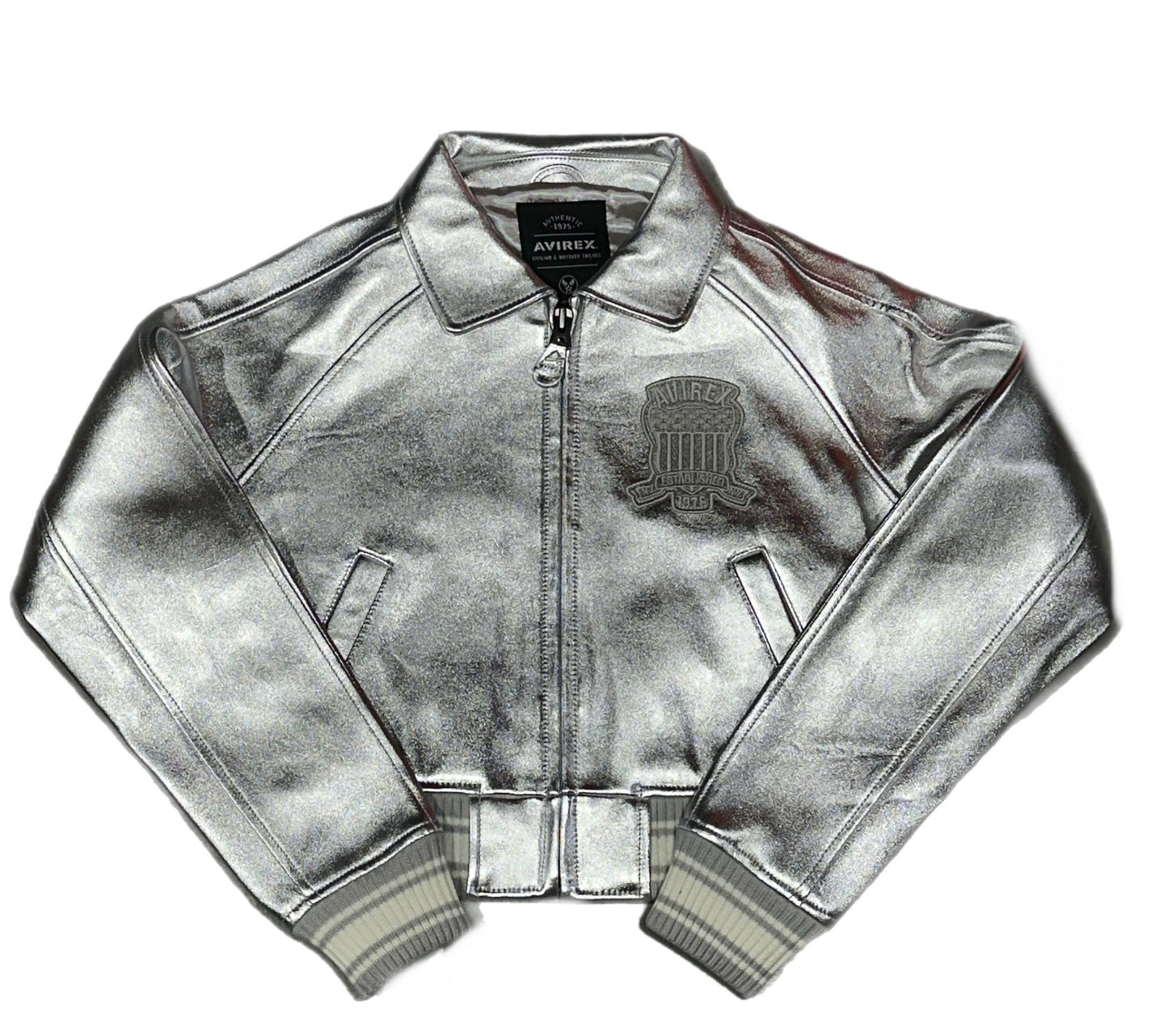 AVIREX WOMANS METTALIC SILVER