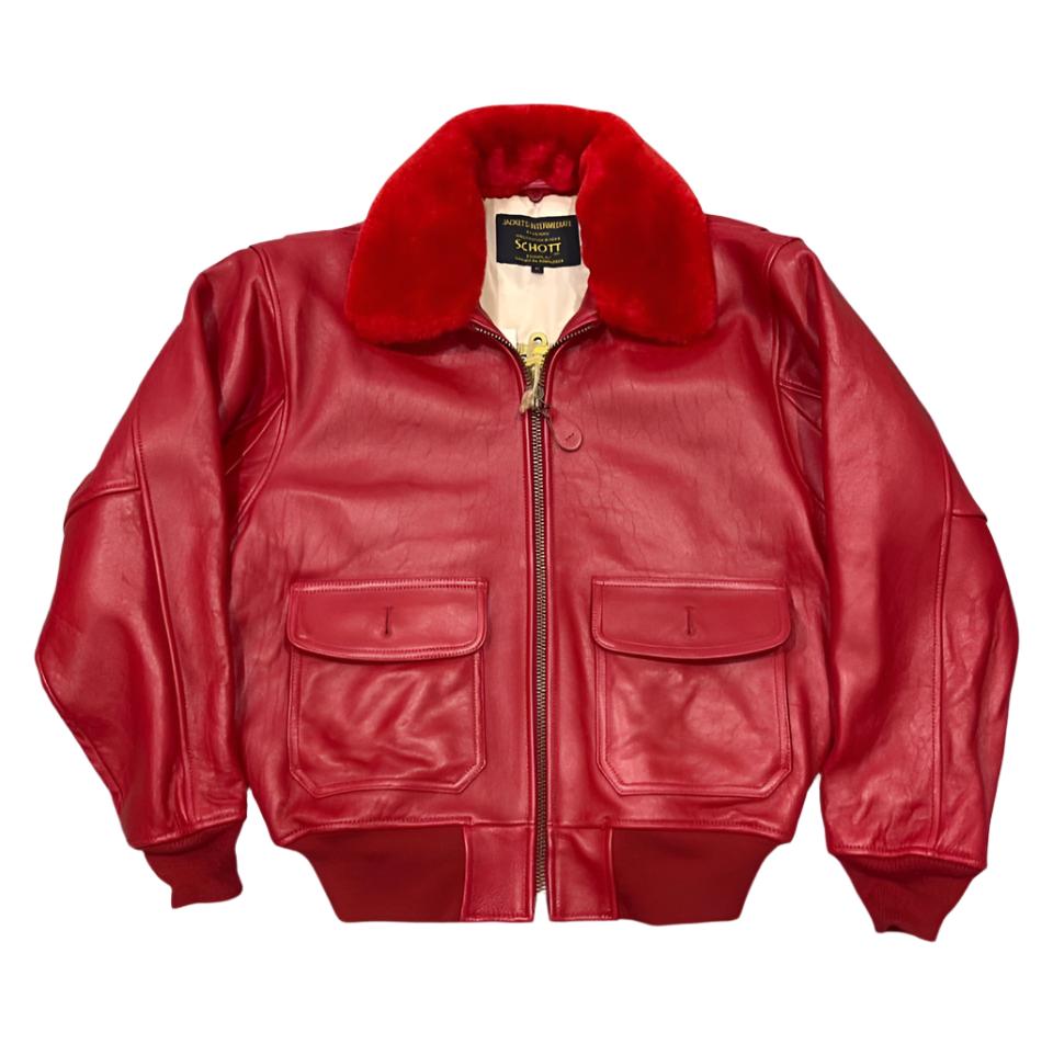SCHOTT M.SCHOTT.LTHR RED