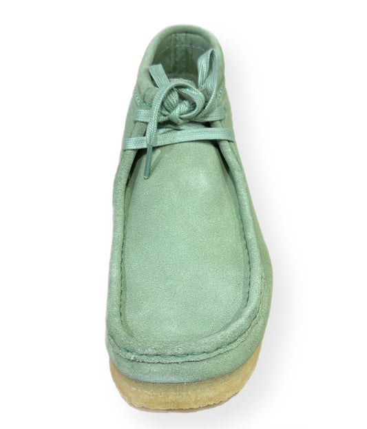 CLARKS WALLABEE BOOT (69732) GREEN SUEDE