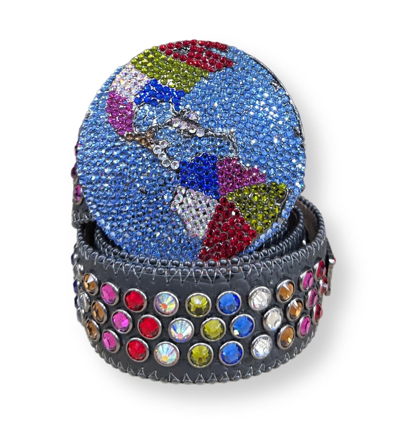 B.B. SIMON GLOBE BELT (724) BLK/MULTI