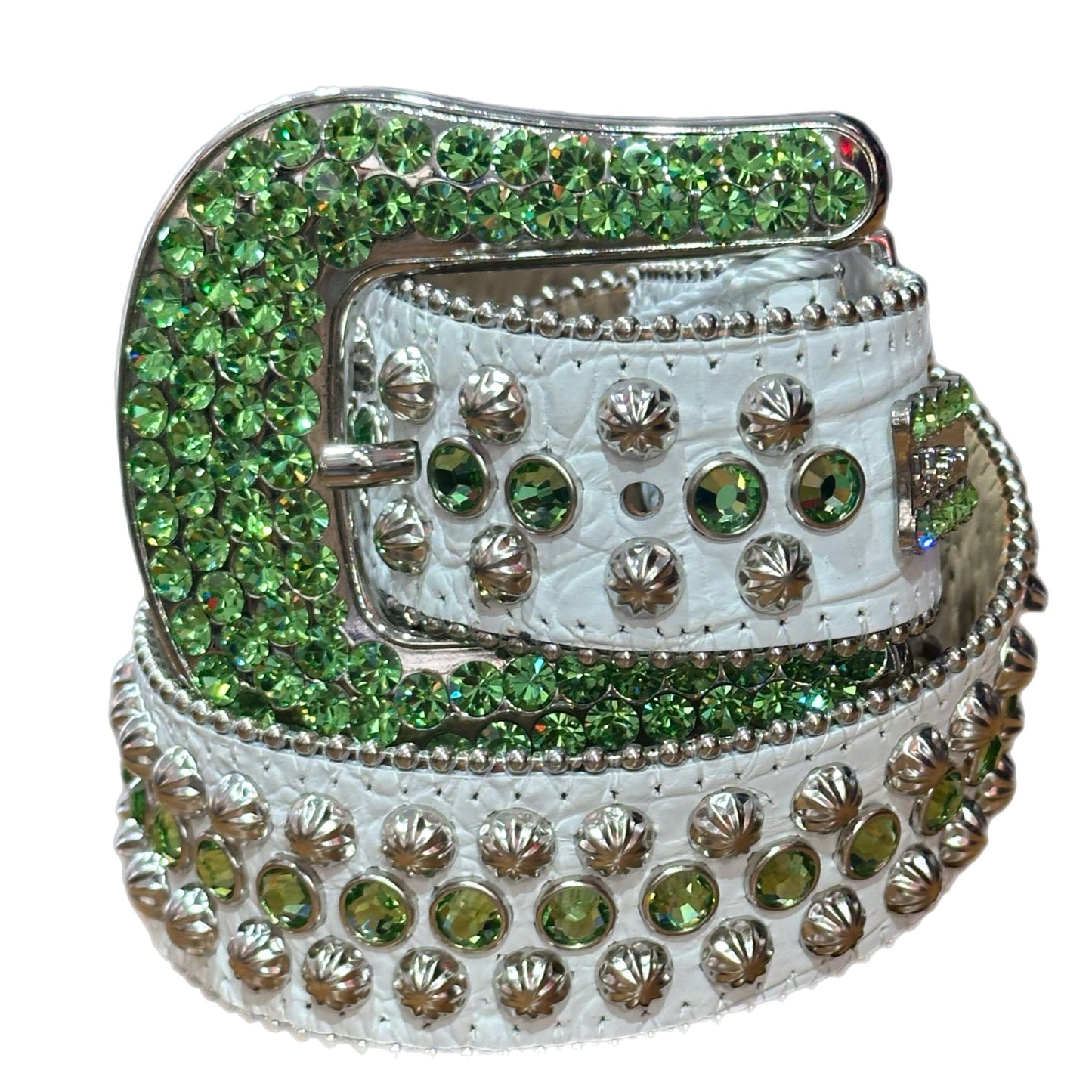 BB SIMON BELT (2682) SAFA WHITE /GREEN