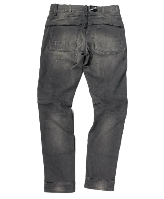 G-STAR RAW 3D SKINNY 5620 FLIGHT SUIT (D15144-6132-124324) SLANDER GREY SUPER STRETCH LT AGED DESTROY