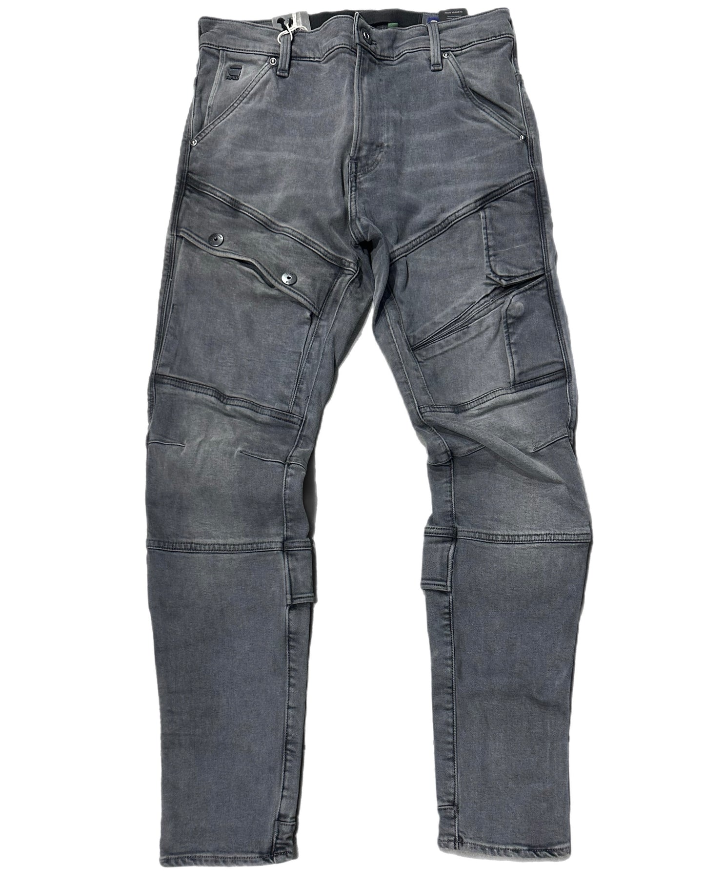 G -STAR RAW AIR BLAZE SKINNY (D16129-C910-C95021) IRON BLACK SUPER STRETCH SUN FADED MOON GREY
