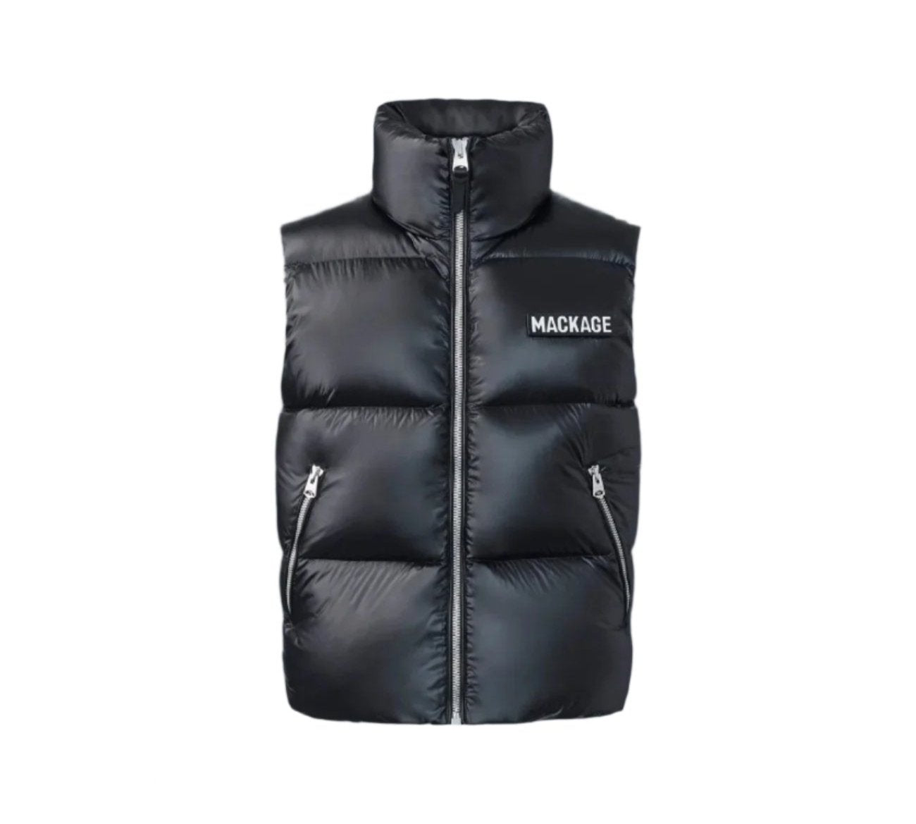 MACKAGE KANE lustrous light down vest with funnel collar DOWN TO 0ºC