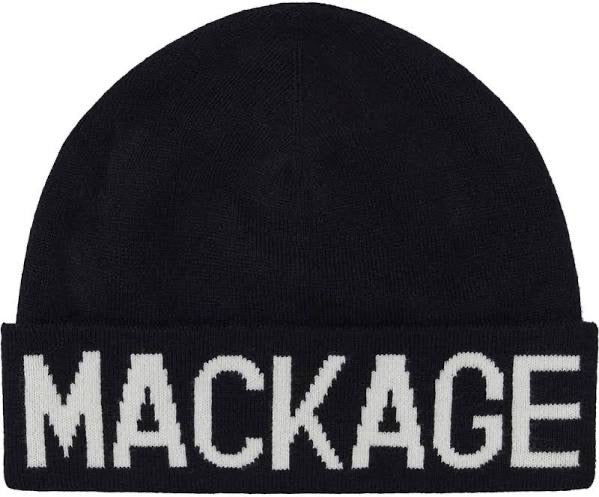 MACKAGE Kiko Unisex Merino Blend Beanie Hat with Logo