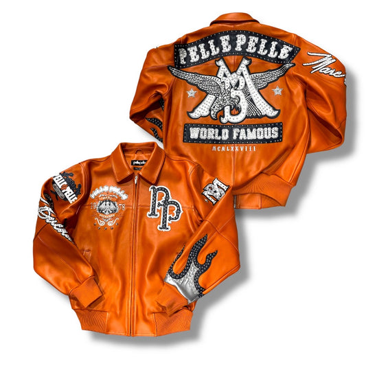 PELLE PELLE WORLD FAMOUS JACKET 325-37520 ORANGE/BLACK