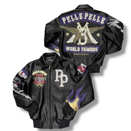 PELLE PELLE WORLD FAMOUS JACKET 325-37520 PURPLE/BLACK