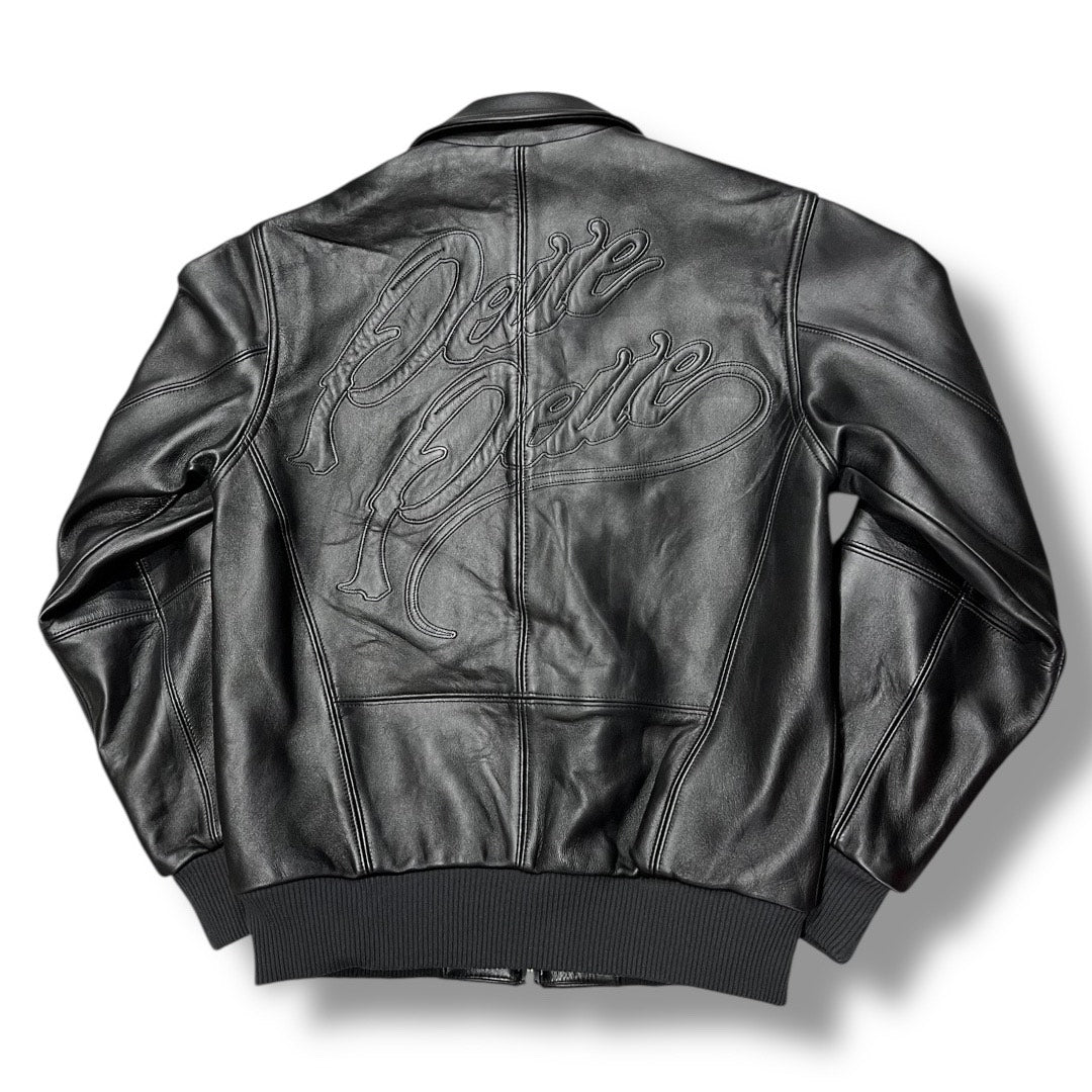 PELLE PELLE TWO TONE BLACK LEATHER JACKET