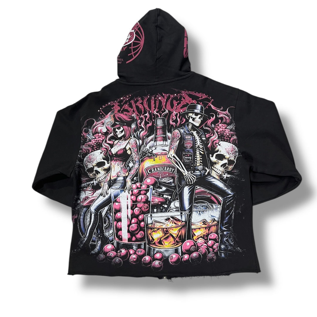 STRAY ZIP HOODIE BLACK ST1555